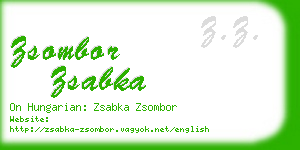 zsombor zsabka business card